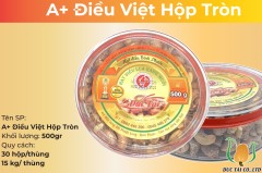 Điều Việt Rang Muối Hộp Tròn 500gr